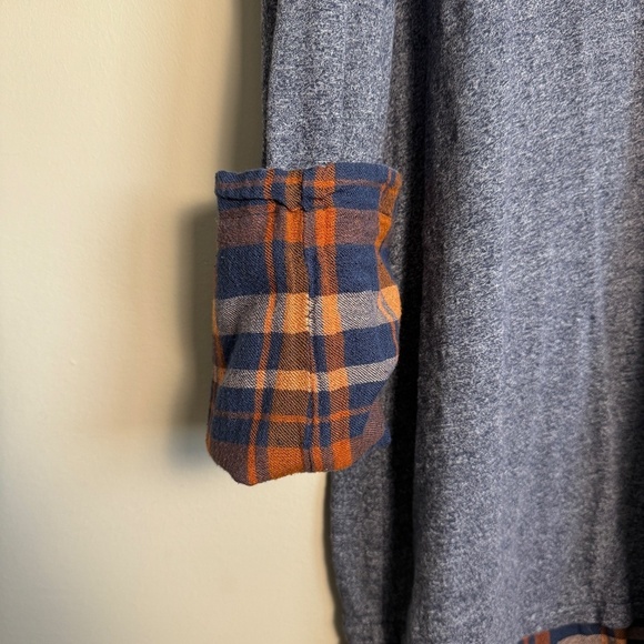 Natural Reflections Women's Steel-Blue Lagenlook Twofer Long‎ Sleeve T-Shirt 1X - Picture 6 of 12